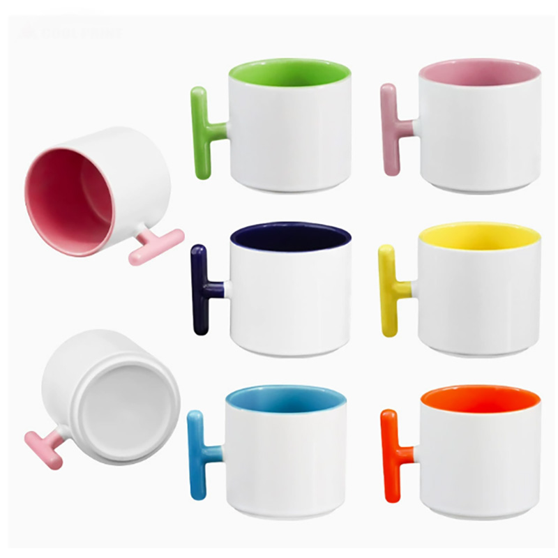 Sublimation Mug Blank - 2PCS Creatività manico a forma di
